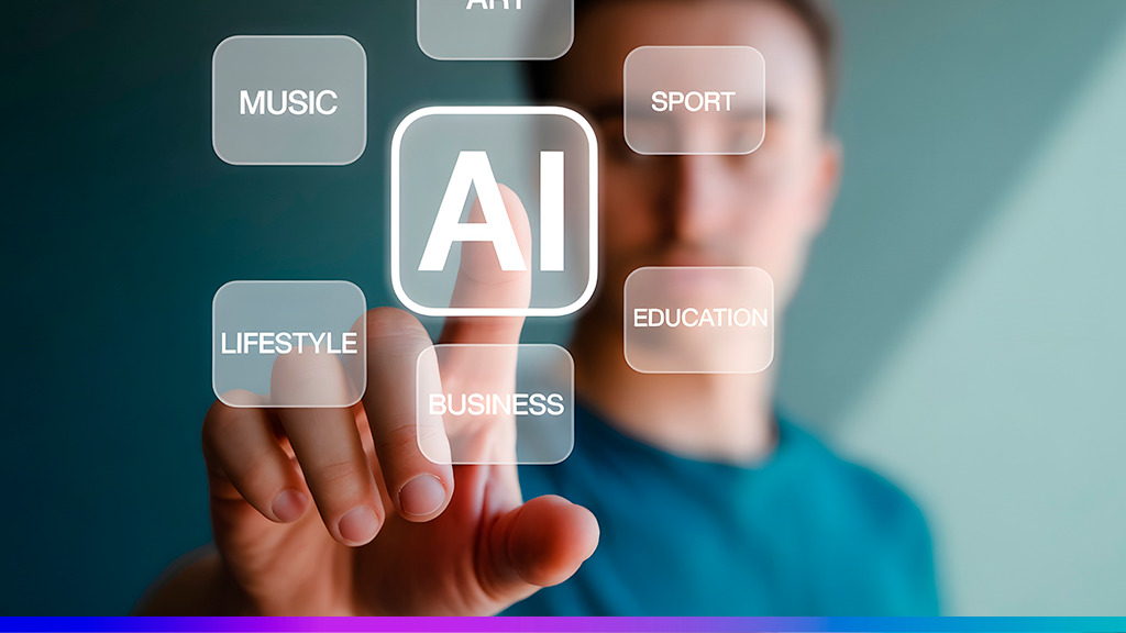 Revolução da inteligência artificial aplicada em diferentes áreas como música, esporte, negócios, educação e estilo de vida.