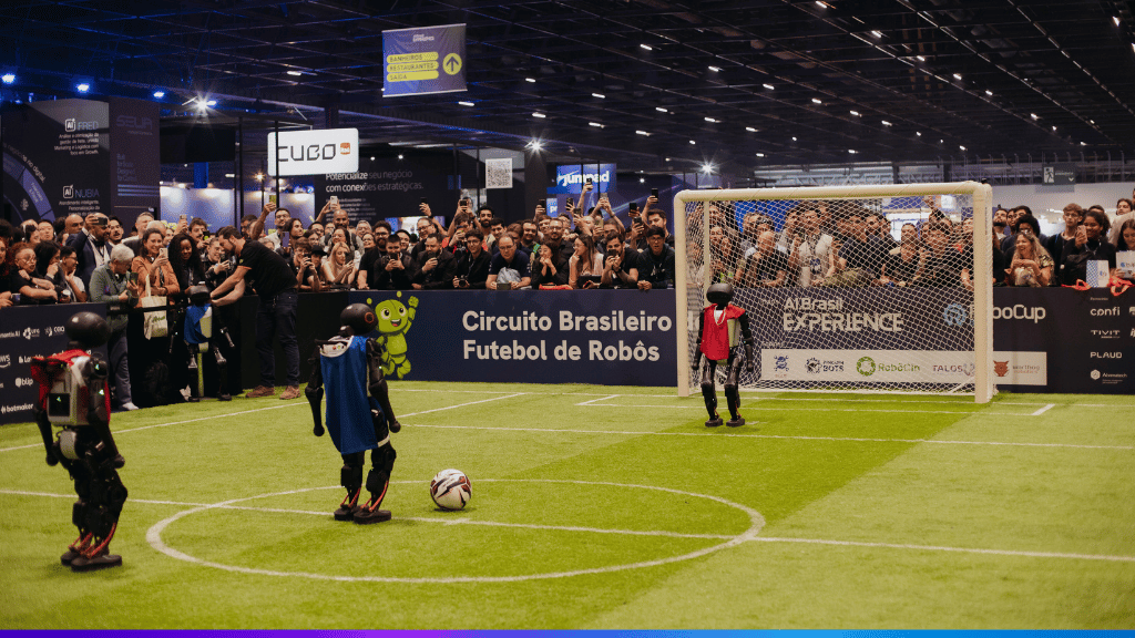 AI Brasil Experience 2025 futebol robos